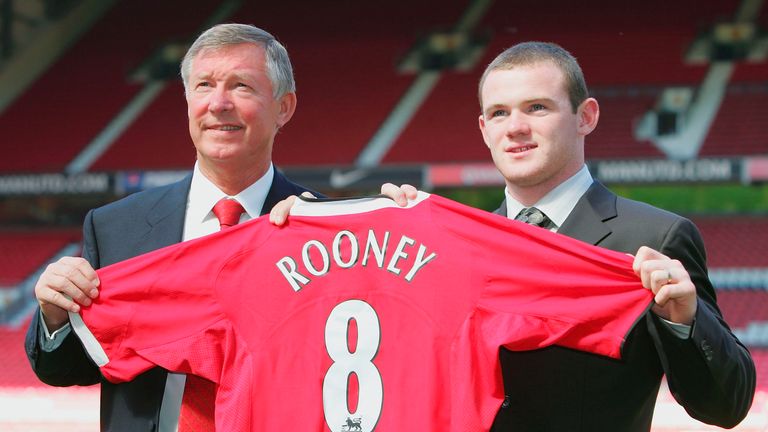 Rooney joined United from Everton in August 2004 for a fee of £30m