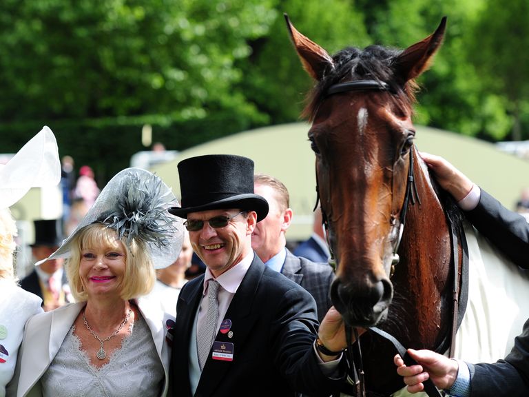 Aidan O'Brien (top hat) has four entered in the Railway Stakes