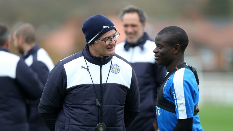 Claudio Ranieri (left) has previously said he wants Kante to stay at Leicester 