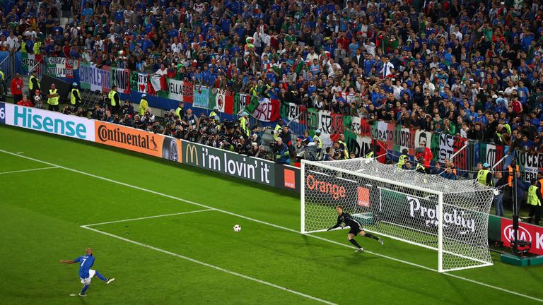 Simone Zaza produced the most dramatic of penalty misses for Italy