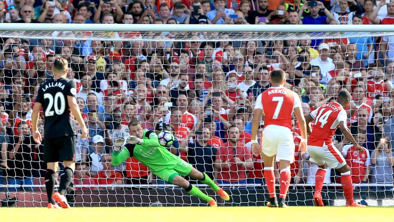 Simon Mignolet, Liverpool's current first choice, saved a penalty against Arsenal