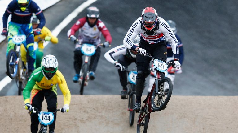 Liam Phillips (R) was taken to hospital after the crash as a precaution