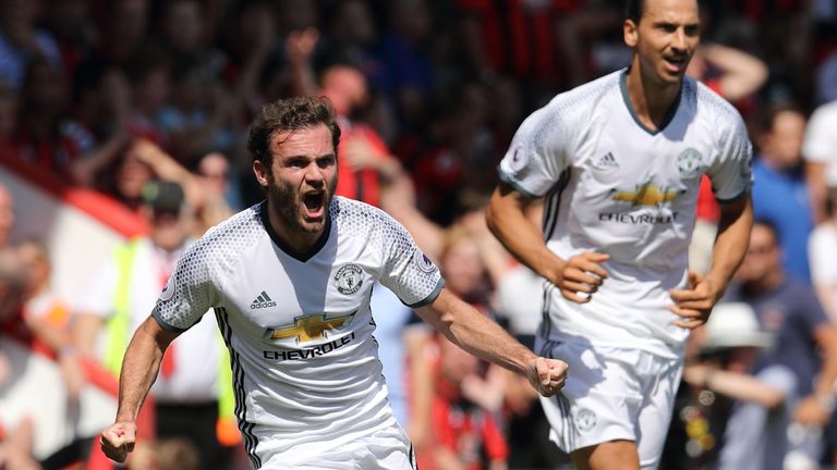 Juan Mata scored the opener for United