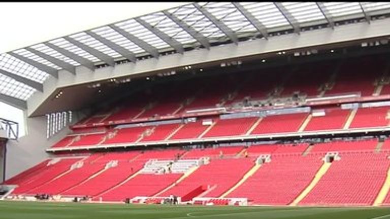 The newly redeveloped Main Stand at Anfield