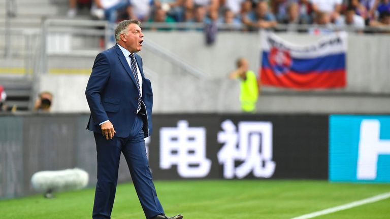 Allardyce won his first game in charge of England 1-0 against Slovakia earlier in September