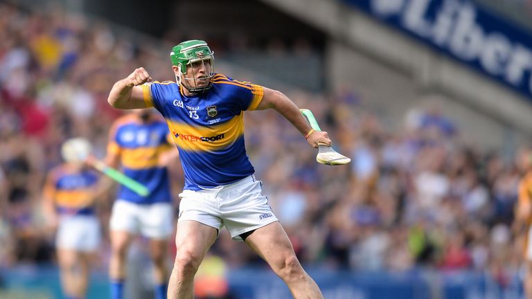 John O'Dwyer celebrates after scoring Tipperary's first goal