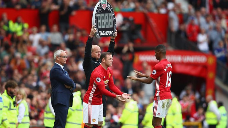 Wayne Rooney has started Man United games from the bench