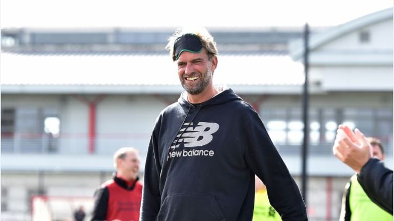 Klopp takes part in a session to help raise awareness for Seeing is Believing