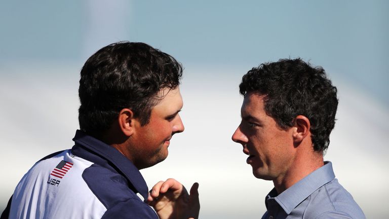 Patrick Reed edged out Rory McIlroy in a titanic battle in the opening singles
