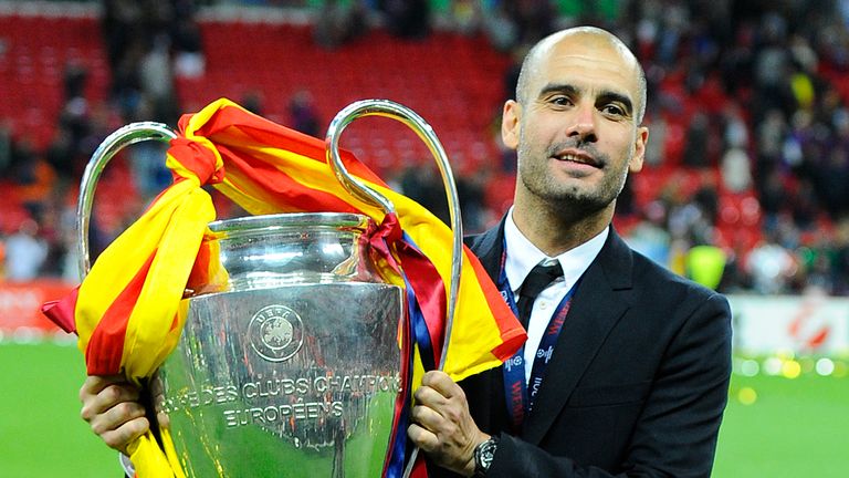 Guardiola led Barcelona to two Champions League titles, including the 2011 version against Manchester United