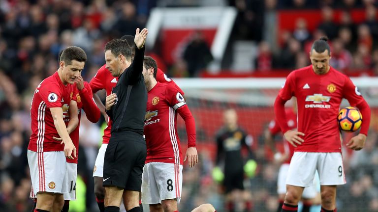 Ander Herrera is given his marching orders