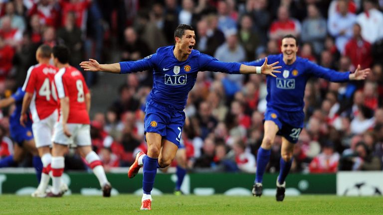 Cristiano Ronaldo scored twice as Man Utd beat Arsenal in the Champions League semis