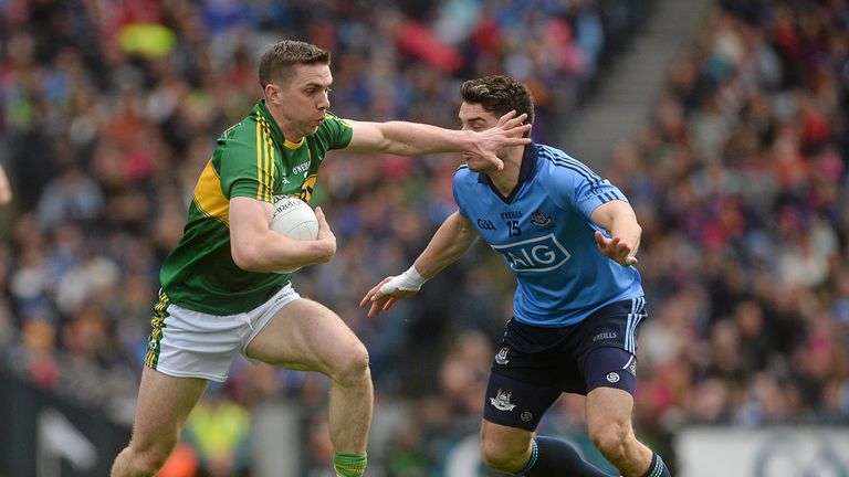 Marc Ó Sé, pictured in action against Dublin during this year's National League final, made 176 appearances for Kerry