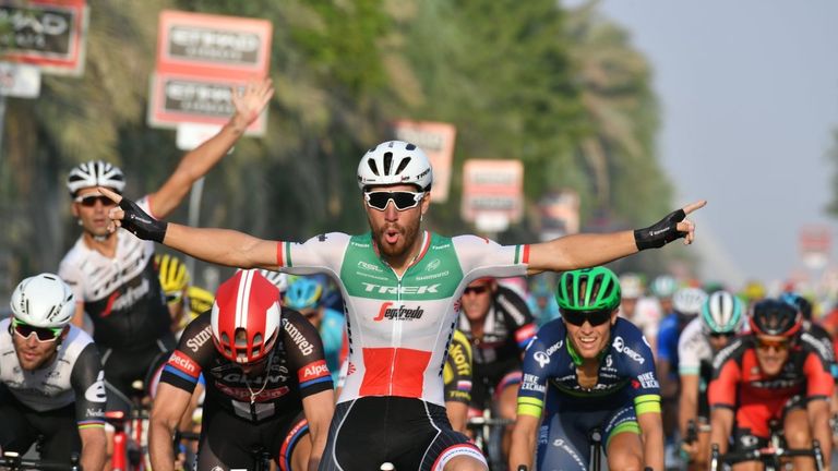 Giacomo Nizzolo sprinted to victory on the opening stage