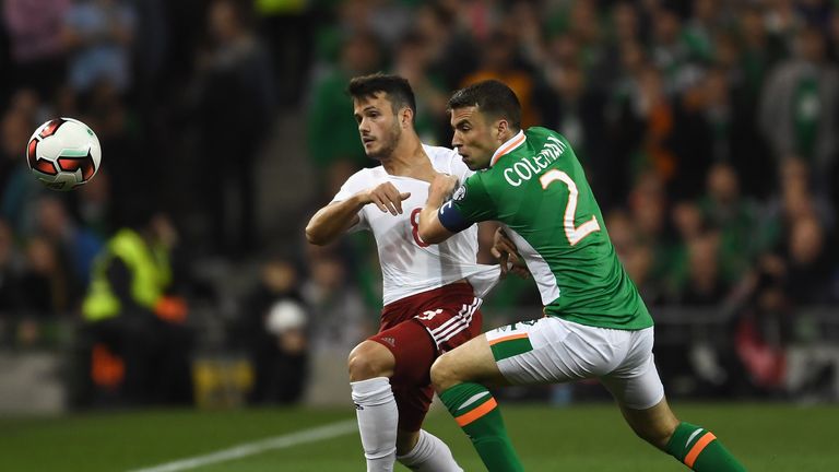 Seamus Coleman (right) was the match-winner for Republic of Ireland