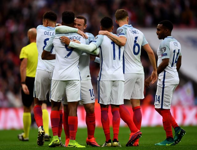 Daniel Sturridge celebrates after opening the scoring 