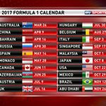 F1 2017 calendar and schedule driver line ups and test dates F1 News