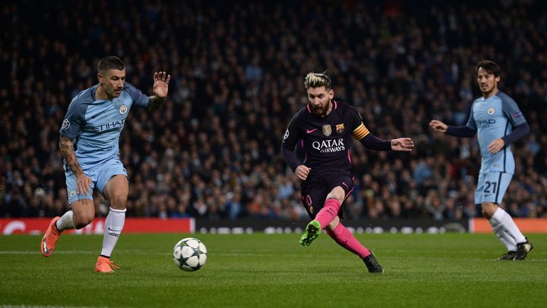 Lionel Messi opens the scoring for Barcelona