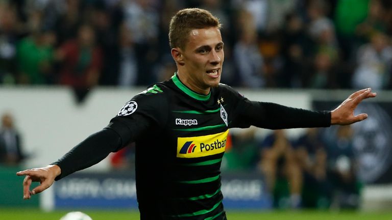 Thorgan Hazard scored for Monchengladbach against Hertha Berlin