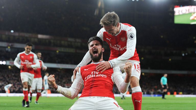 Olivier Giroud headed home the winner for Arsenal