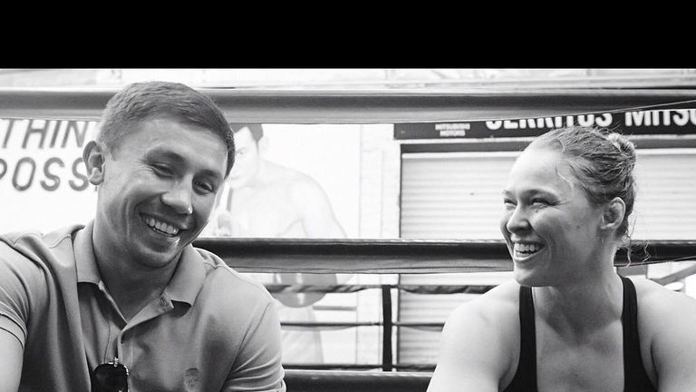 Ronda Rousey with Gennady Golovkin, via Instagram @RondaRousey