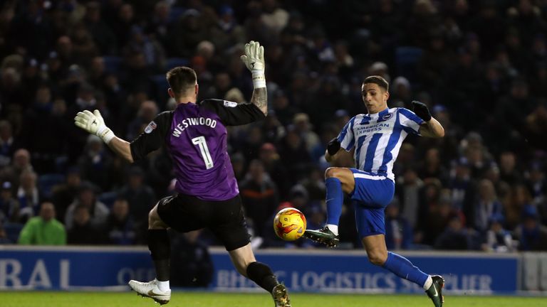 Knockaert rounds Sheffield Wednesday goalkeeper Keiren Westwood