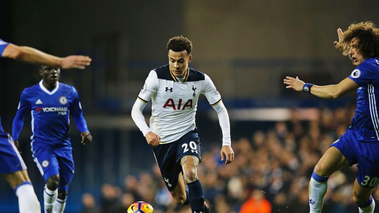 Dele Alli scored twice in Tottenham's 2-0 win over Chelsea in January