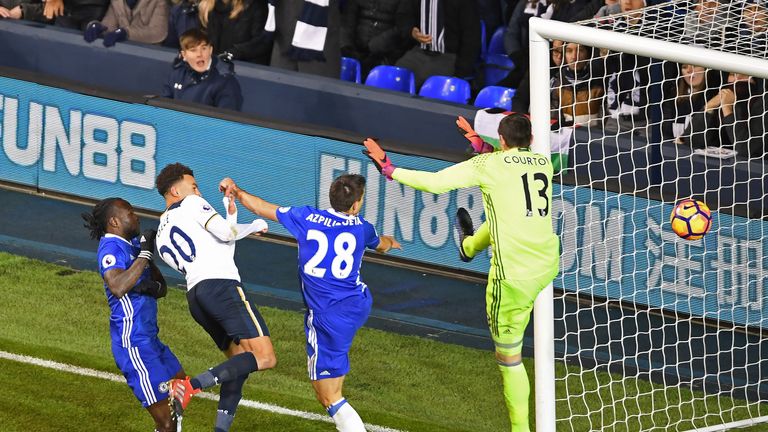 Alli scores his and Tottenham's second goal of the game