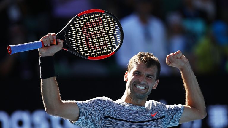 The Bulgarian demolished David Goffin to reach the semi-finals