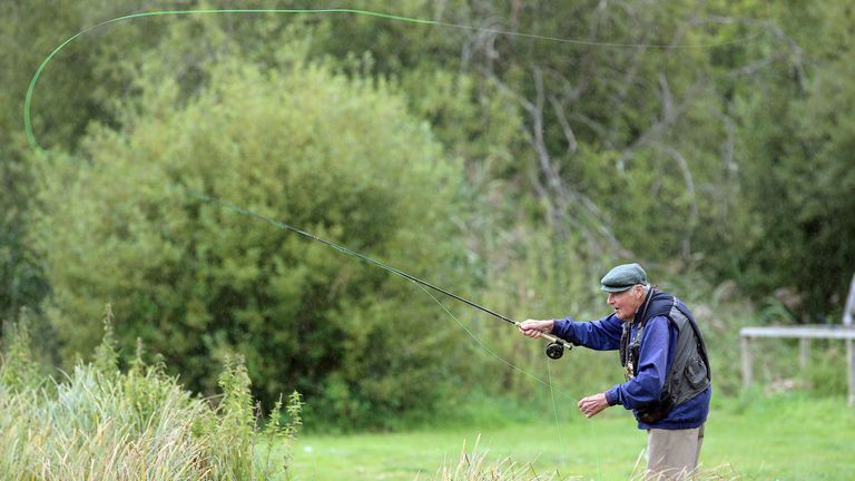 The Yorkshireman could frequently be found fishing