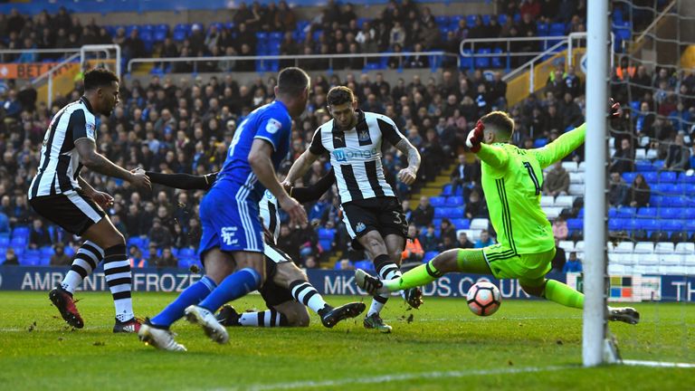 Daryl Murphy opened the scoring with his first Newcastle goal