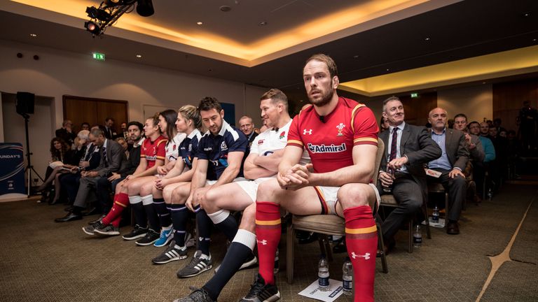 Wales captain Alun Wyn Jones at Wednesday's Six Nations launch in London