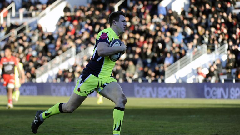 Sam James runs in to score a brilliant individual try