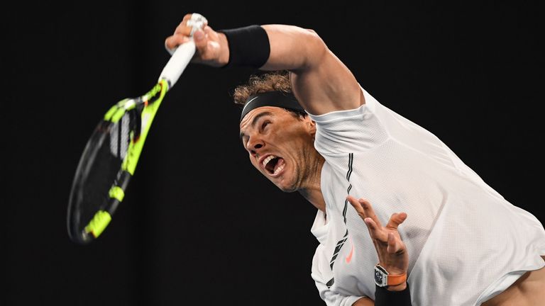 Rafael Nadal overcame Grigor Dimitrov in five sets in their Australian Open semi-final