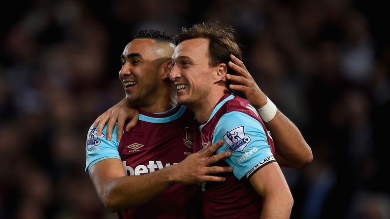 Payet (left) left West Ham to rejoin Marseille in January