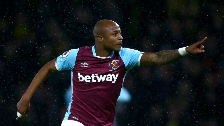 Andre Ayew was West Ham's record signing prior to Arnautovic's arrival