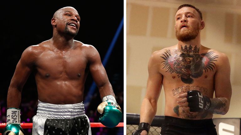 The potential superfight between Floyd Mayweather (left) and Conor McGregor (right) has been talked about for months