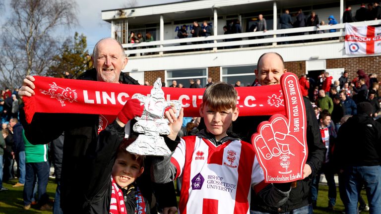 Lincoln supporters are looking forward to their trip to the Emirates Stadium
