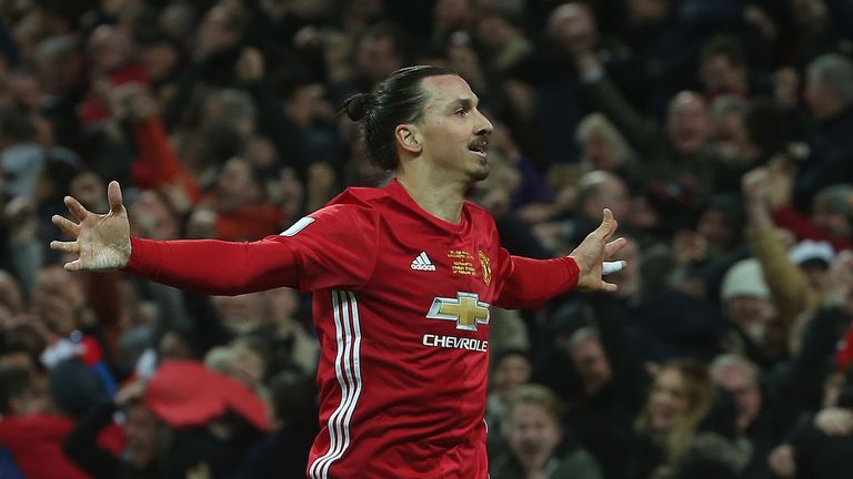 Zlatan Ibrahimovic scored Man Utd's winner in the 2017 EFL Cup final at Wembley