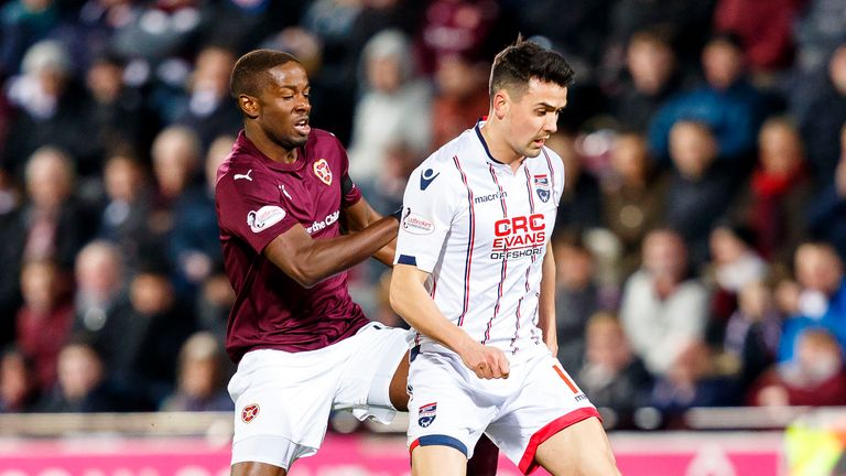 Hearts' Arnaud Djoum won the African Cup of Nations with Cameroon and has scored once in five appearances since his return