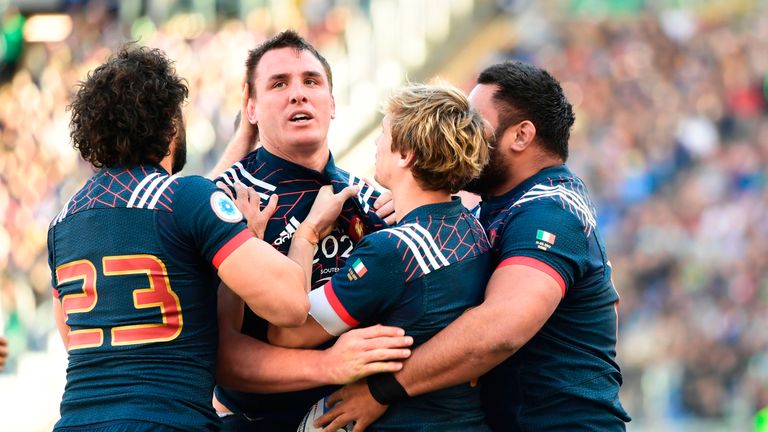 Louis Picamoles scored a try in France's bonus-point win in Rome