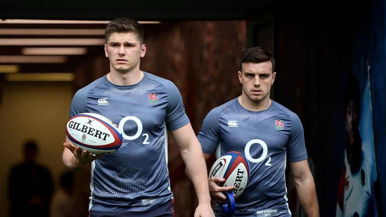 Owen Farrell (L) and George Ford should both go on the Lions tour, says Barnes