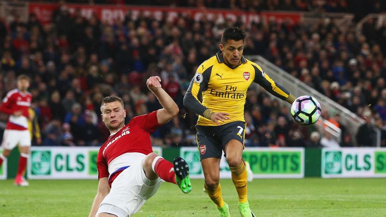 Alexis Sanchez scored his 19th goal of the season with a fine free-kick