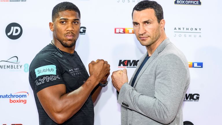 Anthony Joshua will face Wladimir Klitschko at Wembley Stadium on April 29, live on Sky Sports Box Office