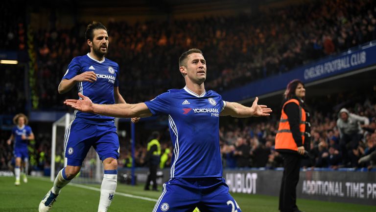 Gary Cahill restored Chelsea's lead just before half-time
