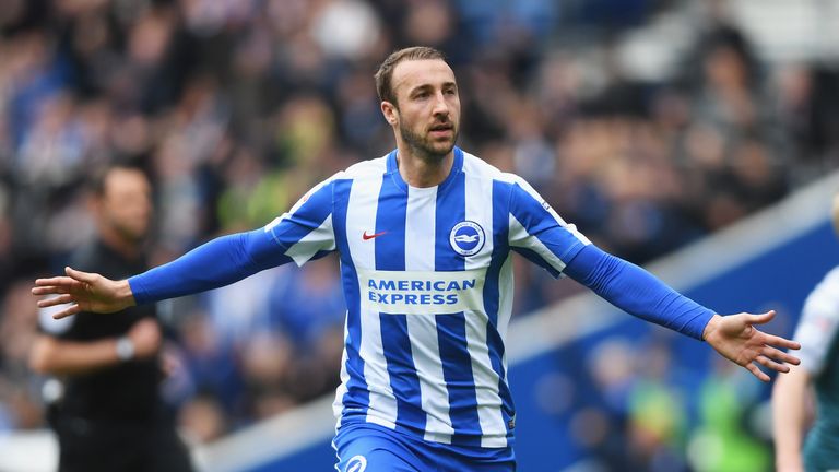 Glenn Murray celebrates after scoring for Brighton