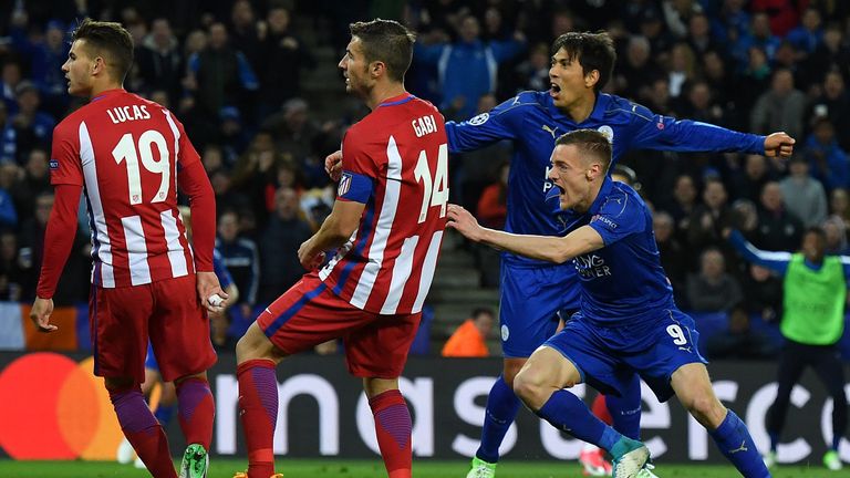 Jamie Vardy scored on the night