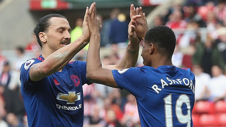 Marcus Rashford featured heavily for United following Zlatan Ibrahimovic's injury