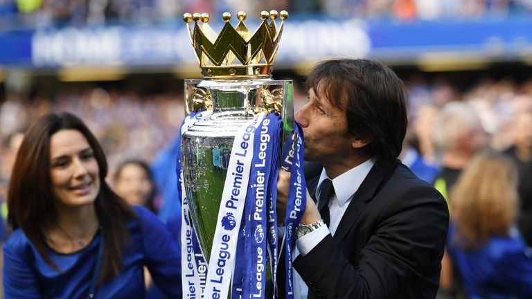 Antonio Conte will be seeking back-to-back titles with Chelsea
