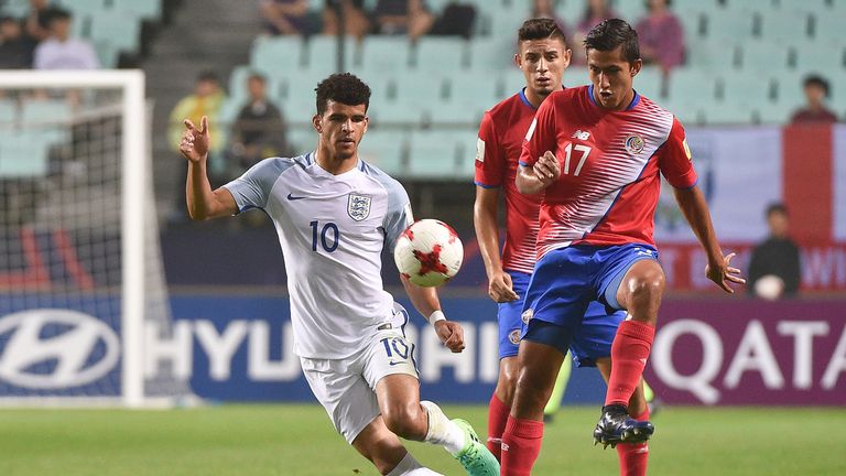 Dominic Solanke was in good form in England's win over Costa Rica